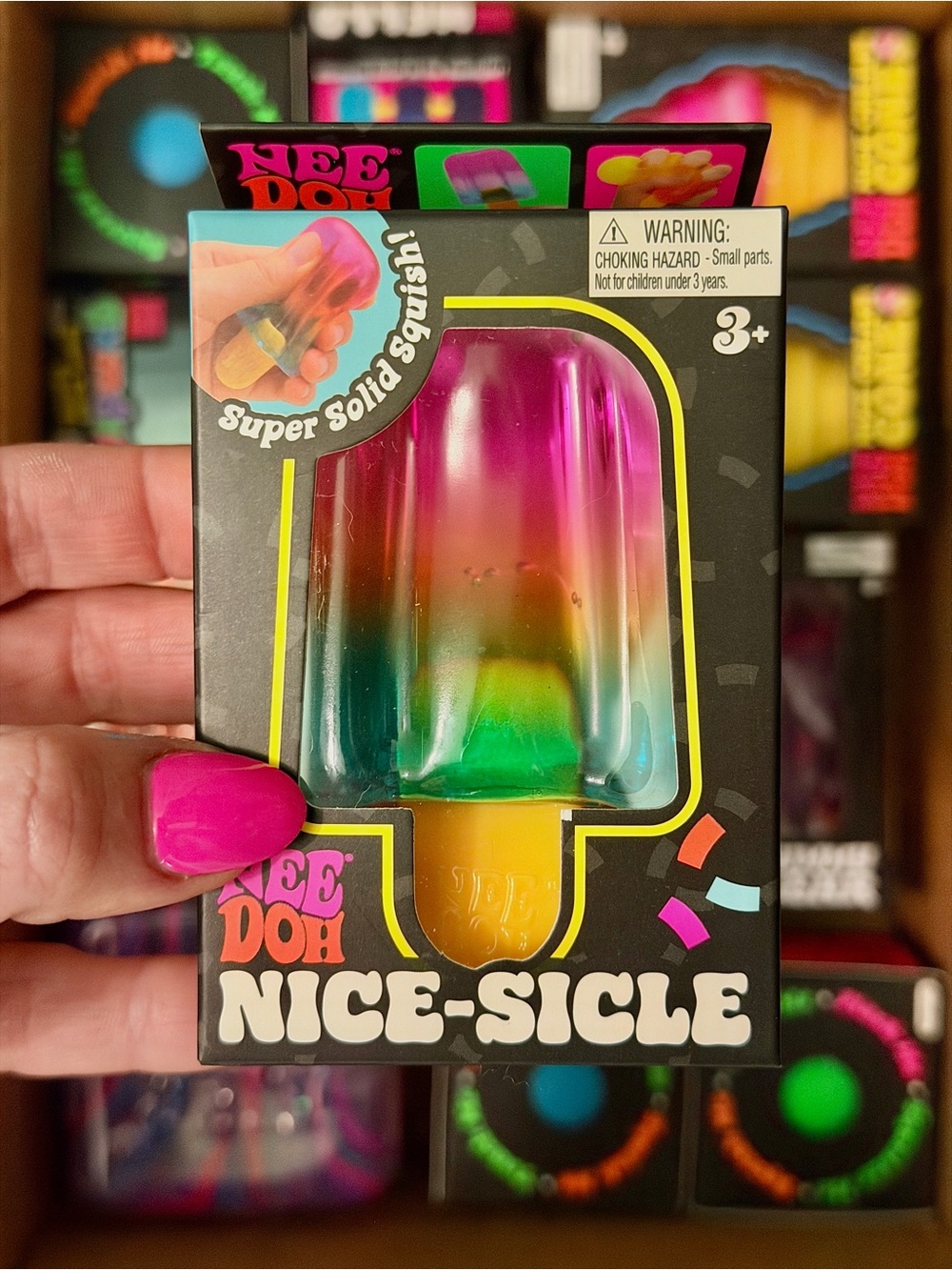 NEEDOH NICE-SICLE RAINBOW -NIB- Sealed!! Squishy- Schylling- Popsicle-Rare Viral